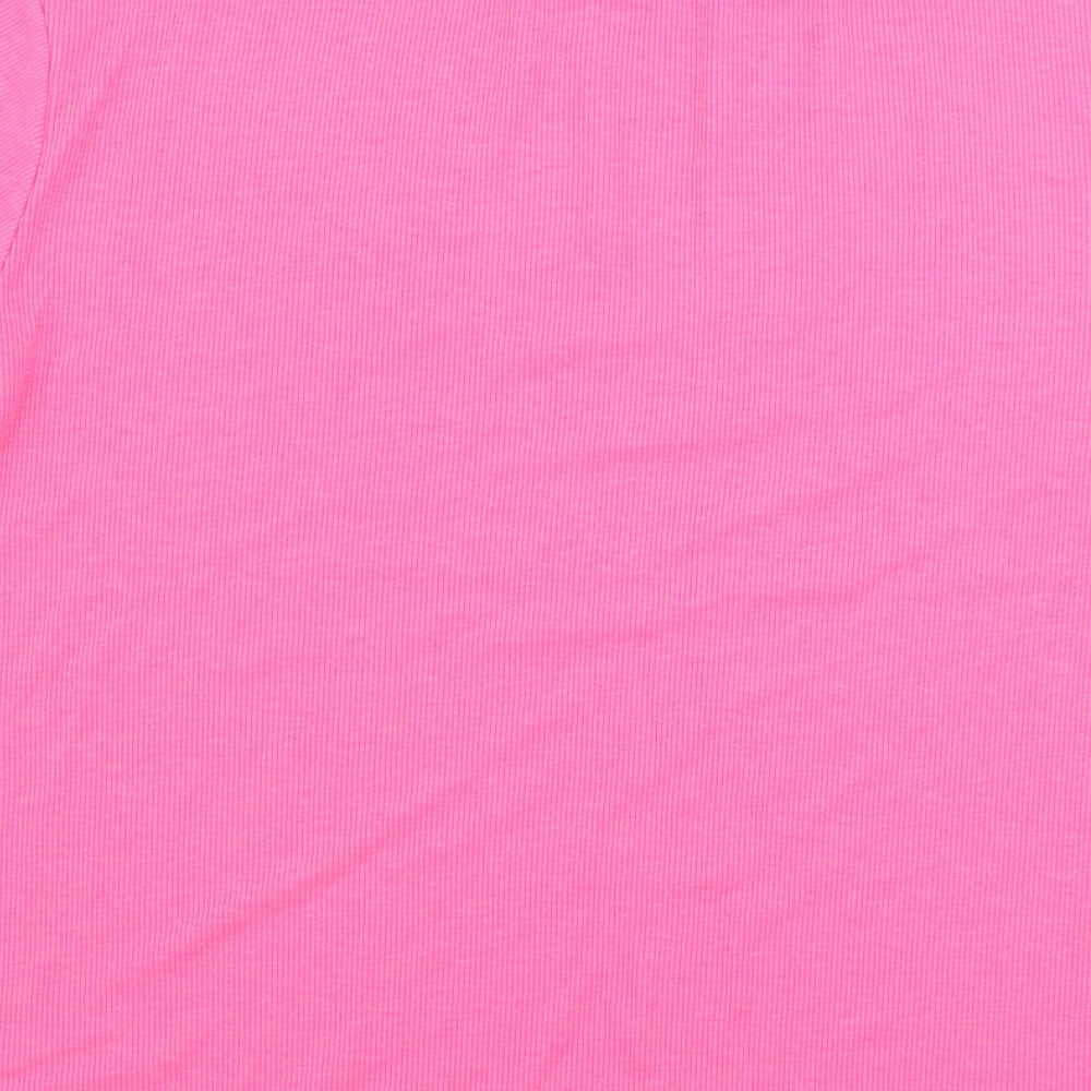 Papaya Womens Pink Basic T-Shirt Size 16