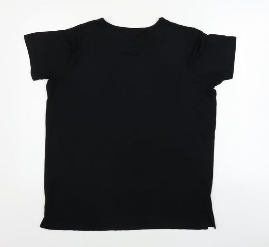 Womens UK Size 14 Select Black Basic T-Shirt