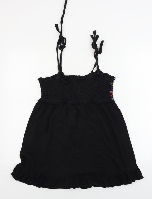 Papaya Womens Black Basic Blouse Size 14