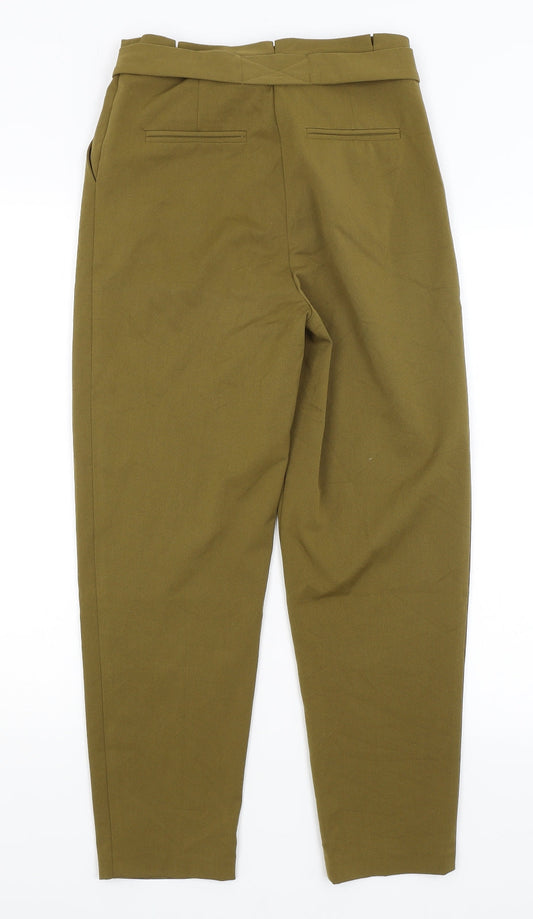 Topshpo Womens Green Trousers Size 6 L25 in