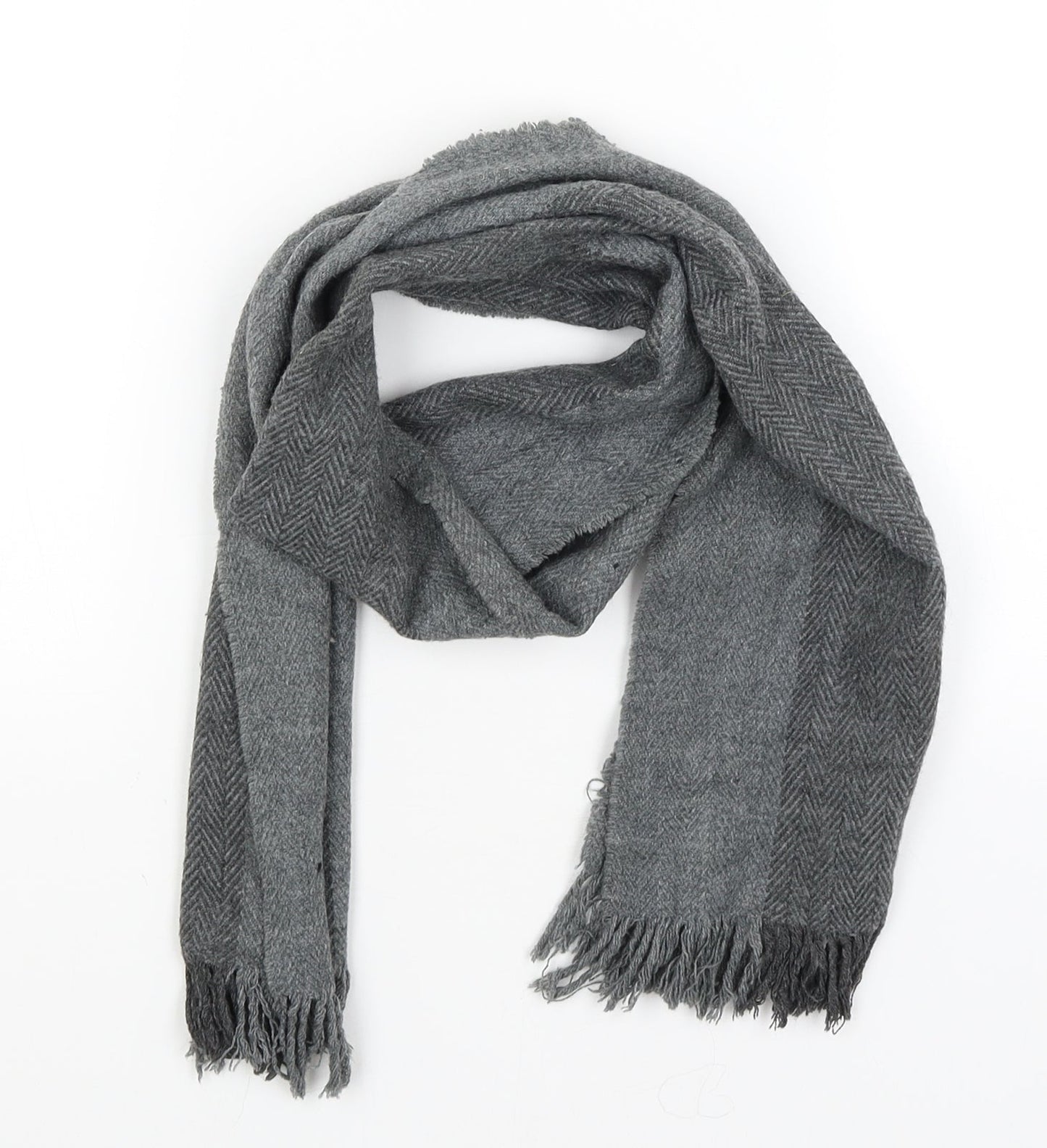Preworn Mens Grey Scarf One Size