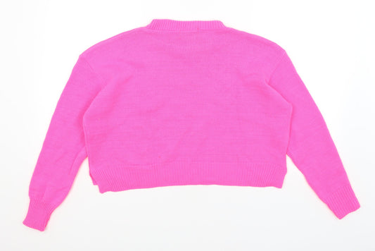 Womens UK Size S Cameo Rose Pink Pullover Jumper