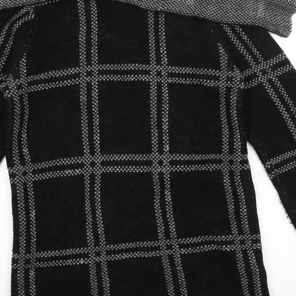 Womens UK Size M NEXT Black Wrap Jumper