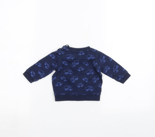 Peacocks Baby Blue Pullover Jumper Size 0-3 Months
