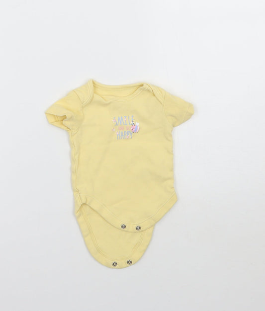 George Girls Yellow Babygrow One-Piece Size 0-3 Months