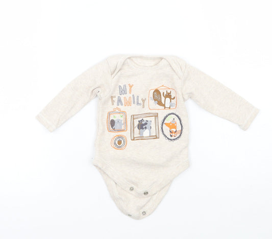 Nutmeg Baby Beige Babygrow One-Piece Size 0-3 Months