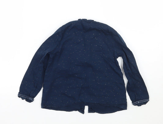 Patachou Girls Blue Basic Button-Up Size 4 Years