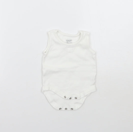 Mammas & Pappas Baby White Babygrow One-Piece Size Newborn