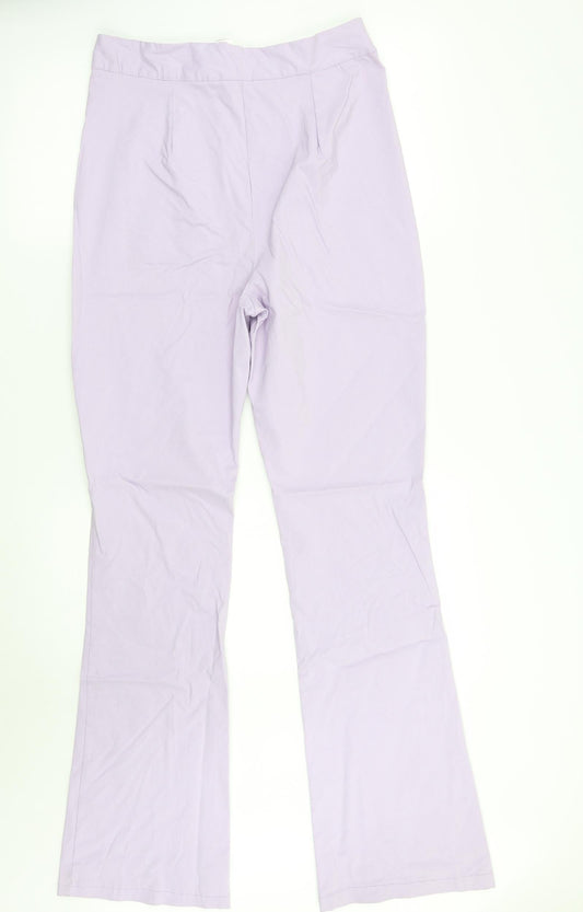 Nasty Gal Womens Purple Trousers Size 12 L33 in
