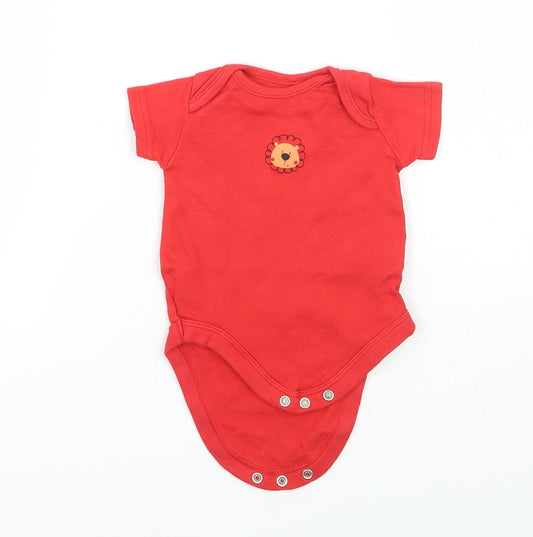 Mothercare Girls Red Babygrow One-Piece Size 0-3 Months