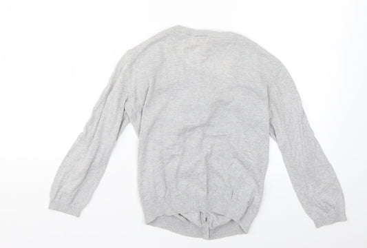 Womens UK Size 8 H&M Grey Cardigan Jumper