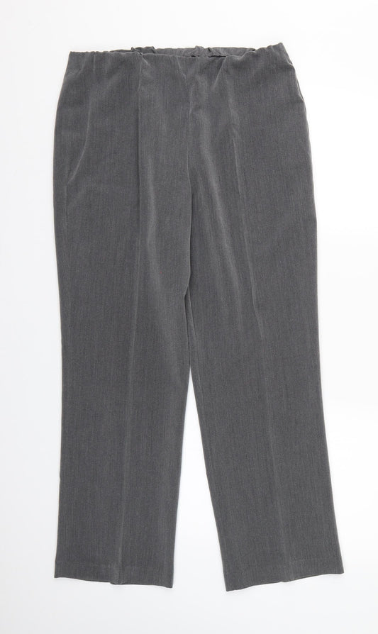 Womens UK Size 12 Bonmarché Regular Fit Grey Trousers