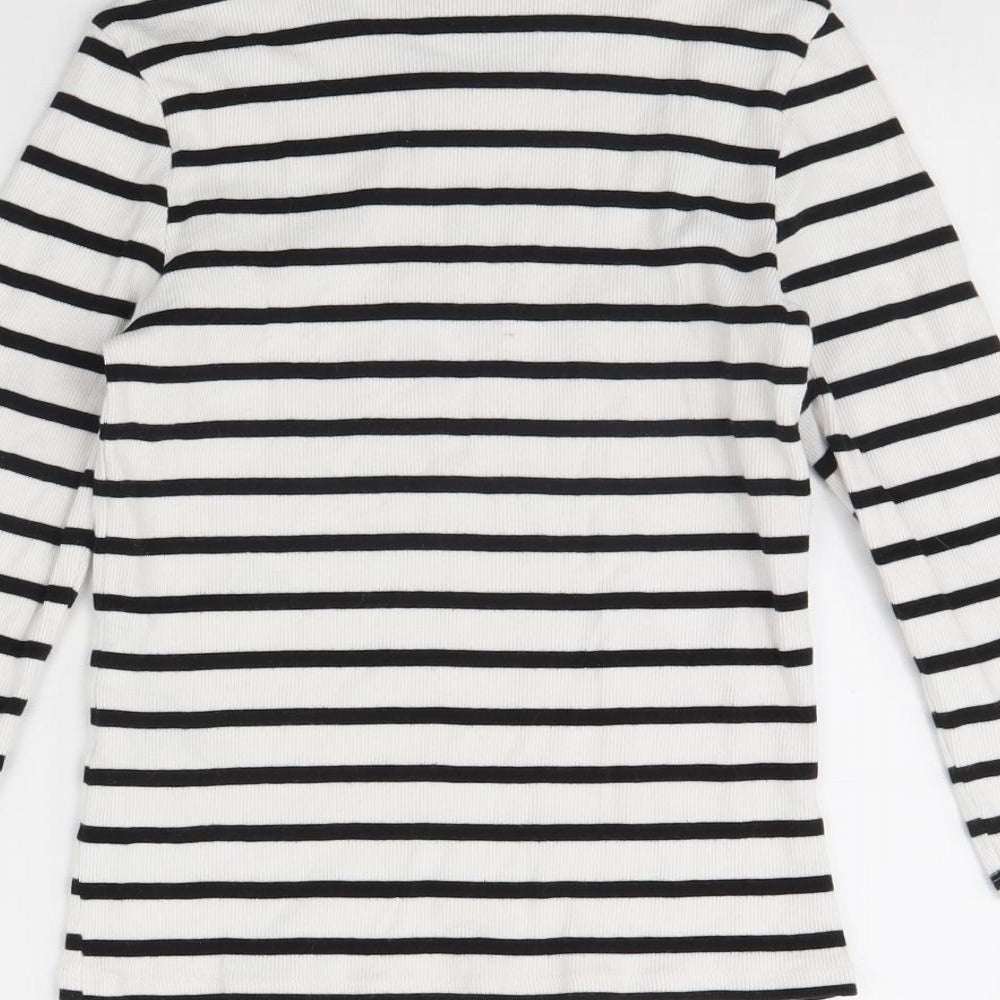 Womens UK Size XS Monki White Basic Blouse