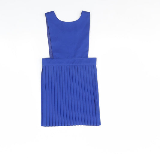 Preworn Girls Blue Pinafore/Dungaree Dress Size 5 Years