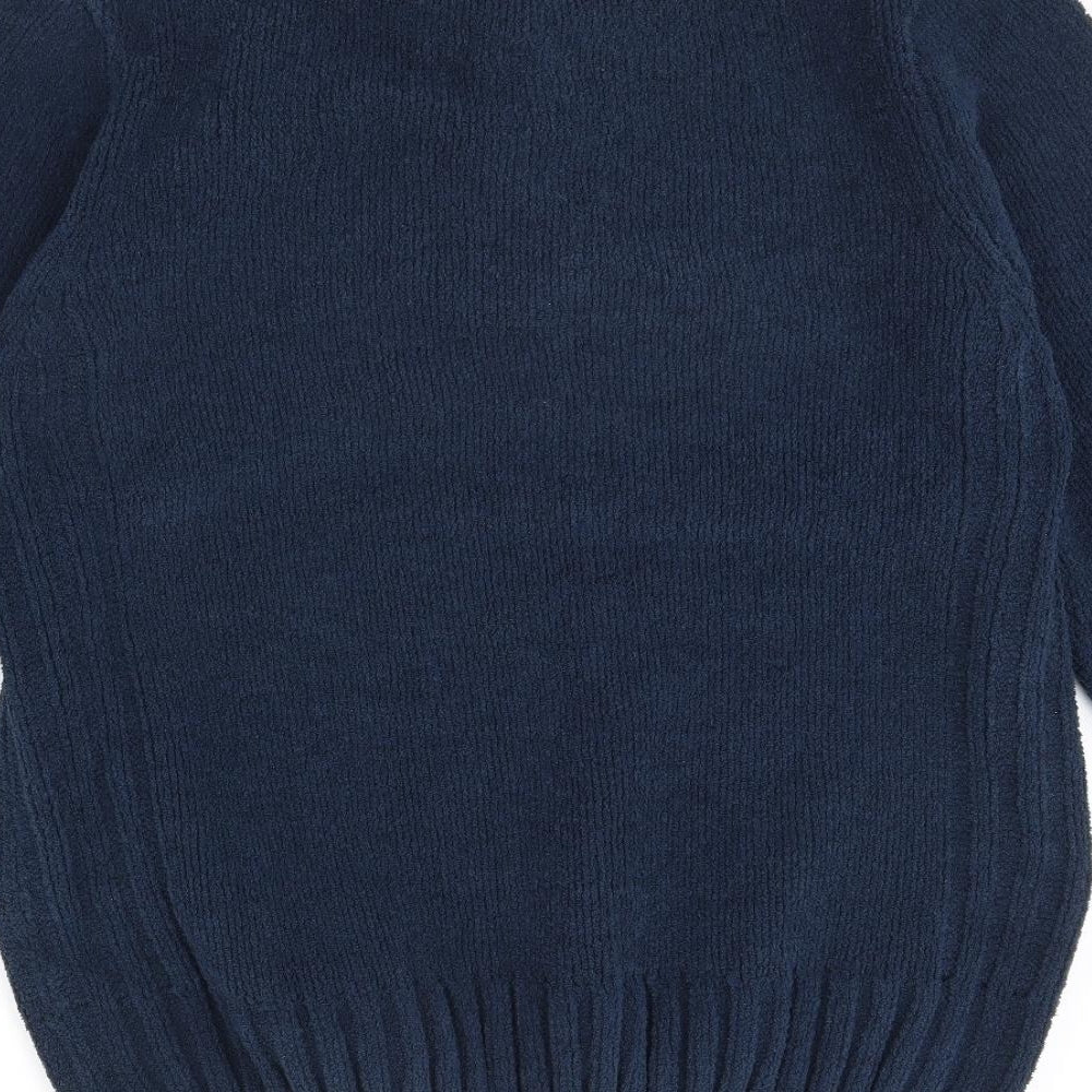 SandStone Mens Blue Fleece Henley Jumper Size M