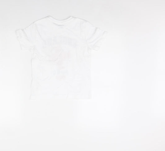 Primark Boys White Basic T-Shirt Size 5 Years