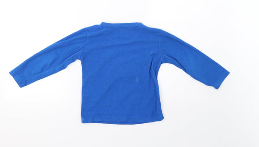 Primark Boys Blue Fleece Pyjama Top Size 4-5 Years