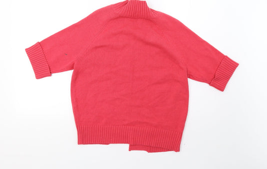 nhs Womens Pink Knit Cardigan Jumper Size 12