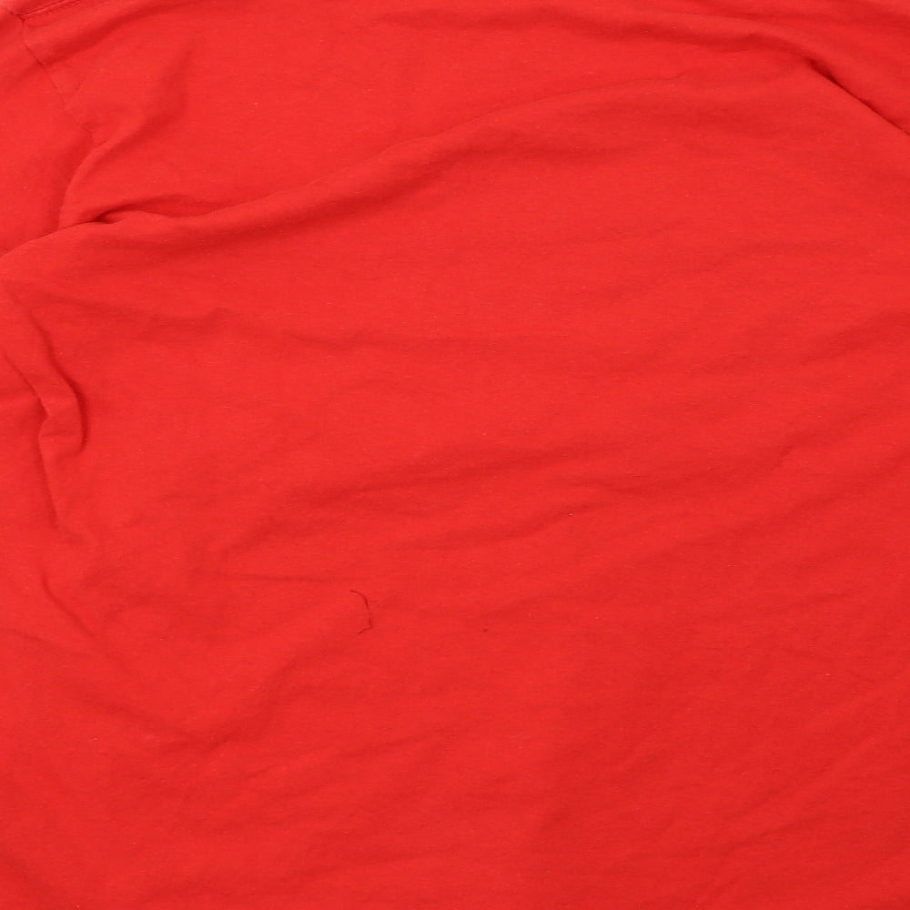 Mens UK Size M Gildan Red Pullover Sweatshirt