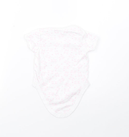 F&F Girls White Polka Dot Babygrow One-Piece Size 9-12 Months
