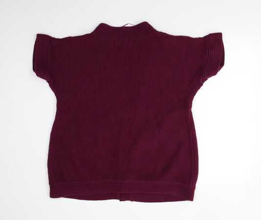 George Womens Purple Knit Cardigan Jumper Size 18
