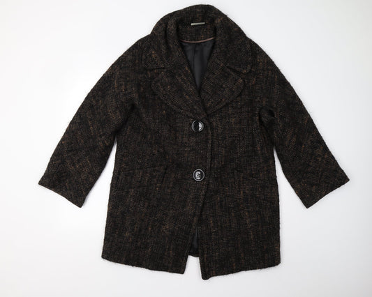 Womens UK Size M Wallis Brown Overcoat