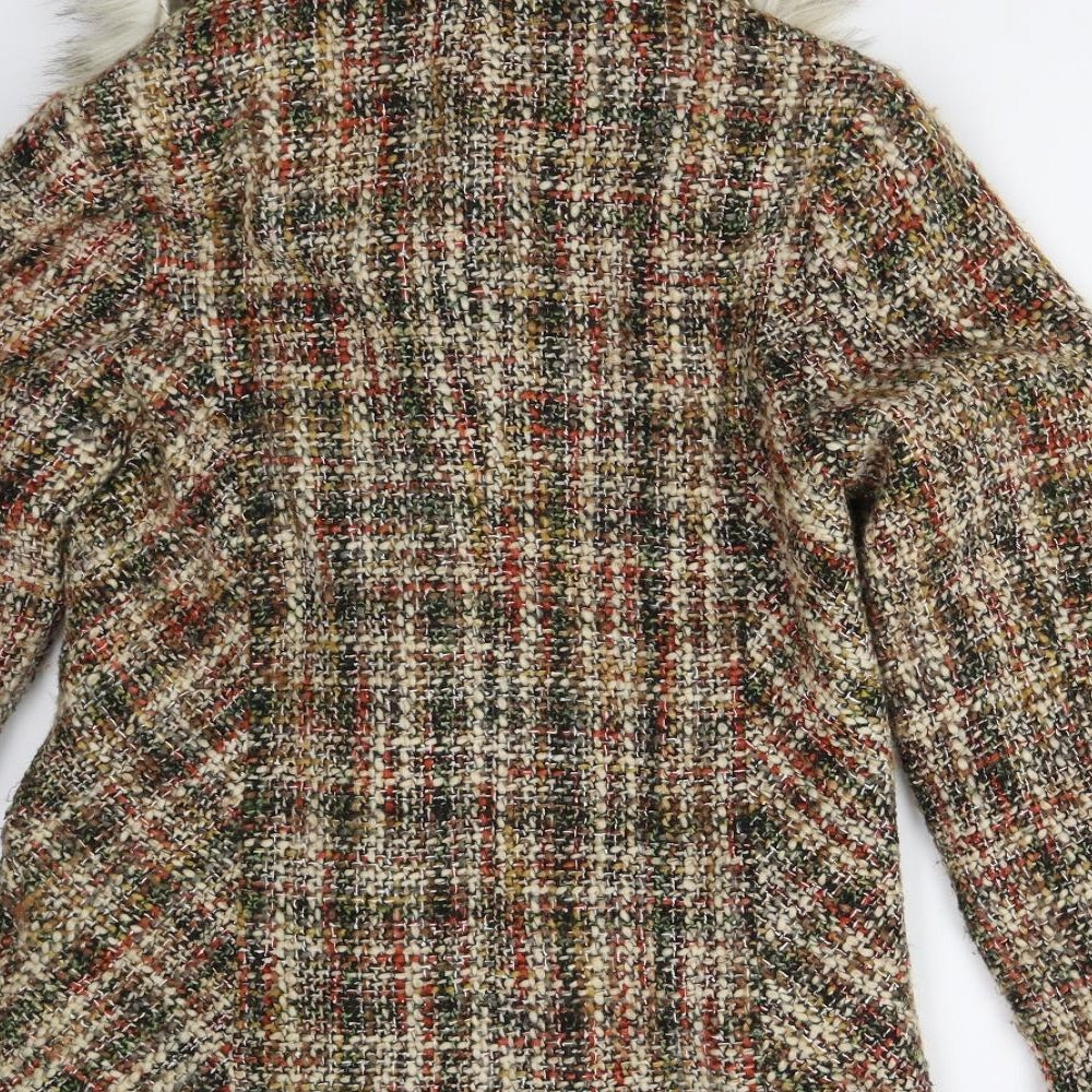 Womens UK Size S Per Una Brown Overcoat