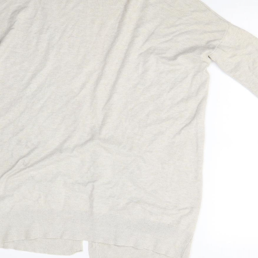 Womens UK Size 10 Topshop Beige Cardigan Jumper