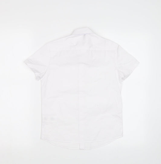 George Girls White Basic Button-Up Size 7-8 Years
