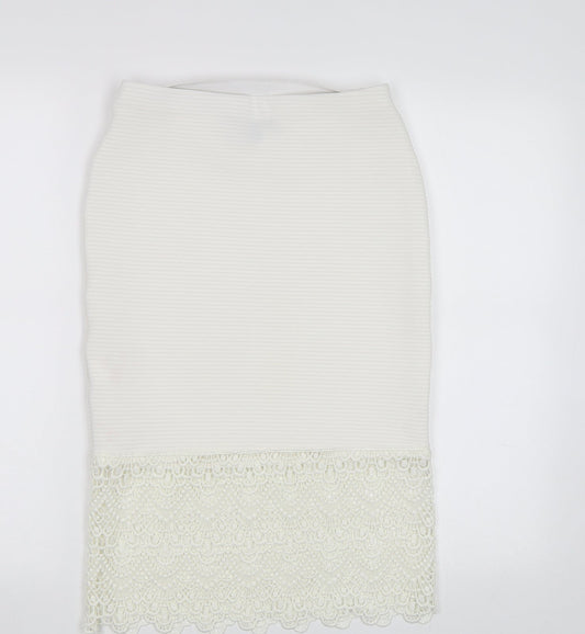 Primark Womens White   Bandage Skirt Size 8