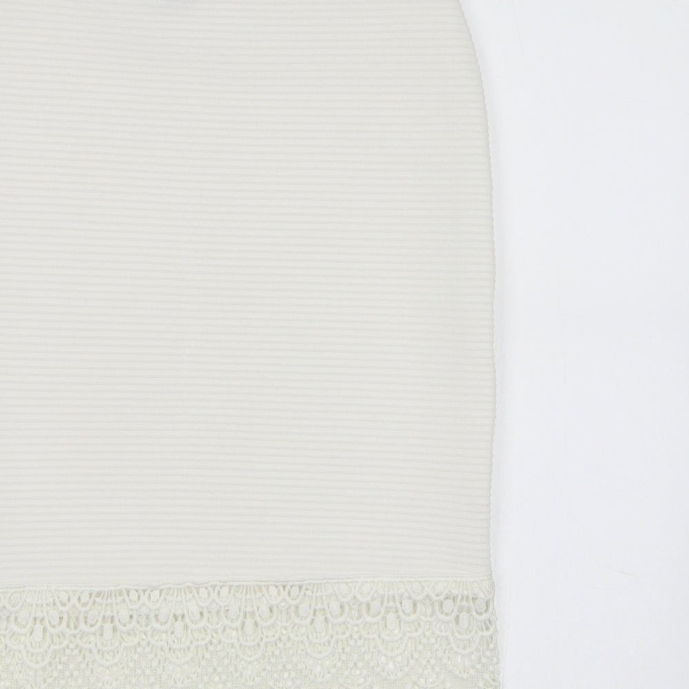 Primark Womens White Bandage Skirt Size 8