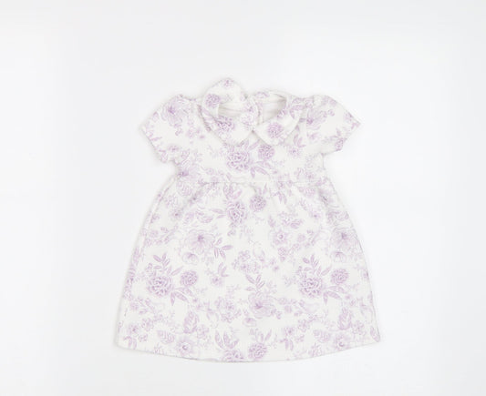 TU Baby White Floral A-Line Size 3-6 Months