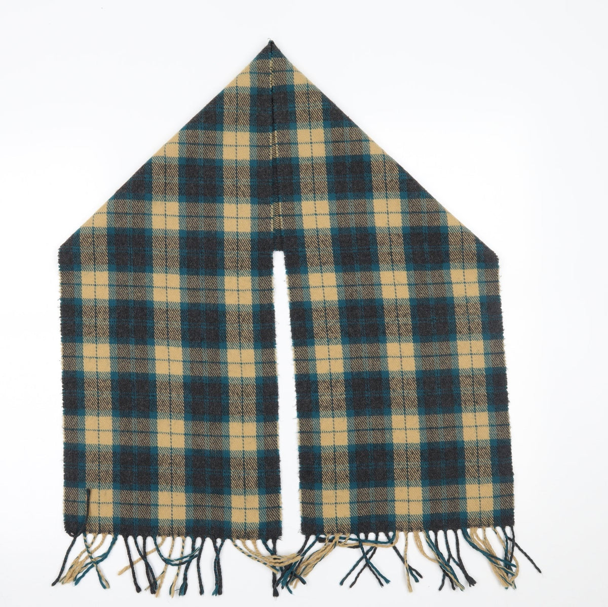 Preworn Womens Beige Plaid Scarf