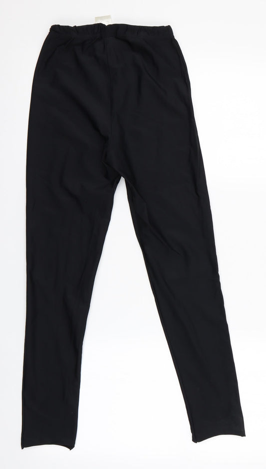 LASCANA Womens Black Cropped Leggings Size 10 L25 in