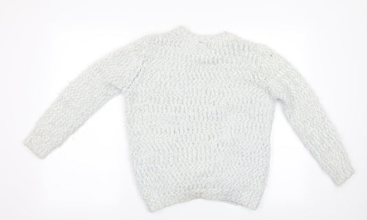 Womens UK Size M Papaya Silver Cardigan Jumper