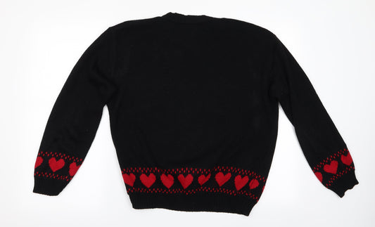 Womens UK Size Preworn Black Pullover Jumper