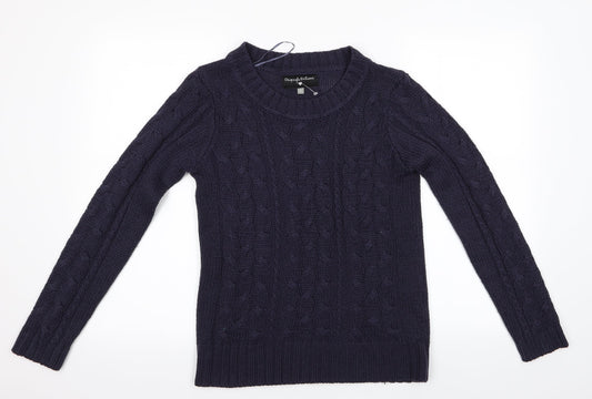 Originals Knitwear Womens Blue Pullover Jumper Size S - Cable knit