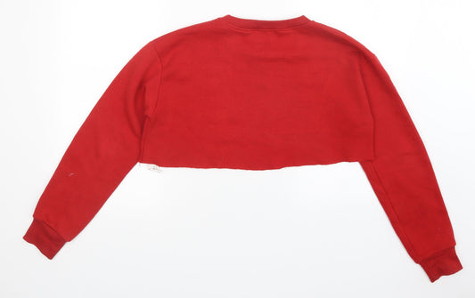 Boohoo Womens Red Pullover Jumper Size 10