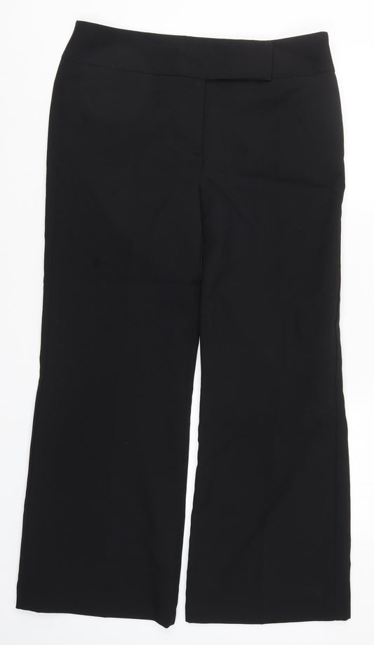 Womens UK Size 34 in Matalan Regular Fit Black Trousers