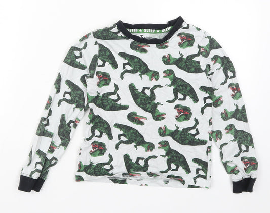 TU Boys Grey Solid Pyjama Top Size 6-7 Years - T-Rex