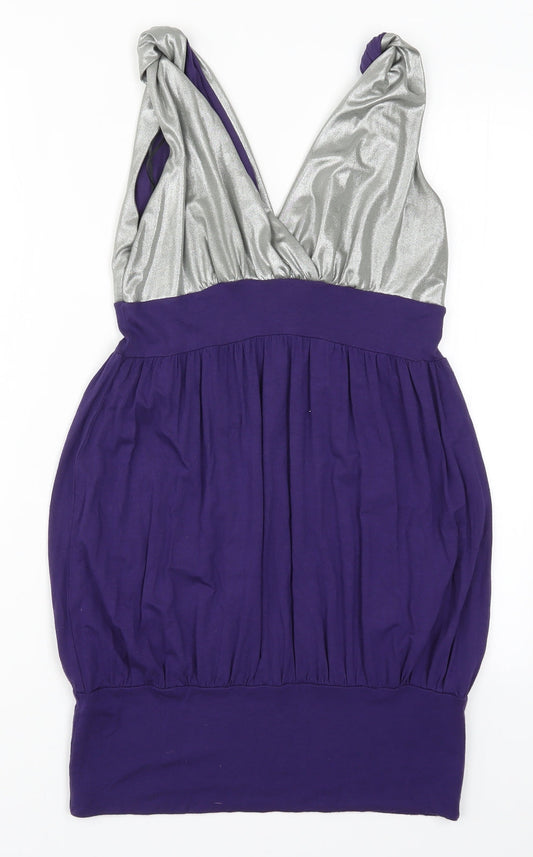 Rare Womens Purple Mini Size 12 - Silver