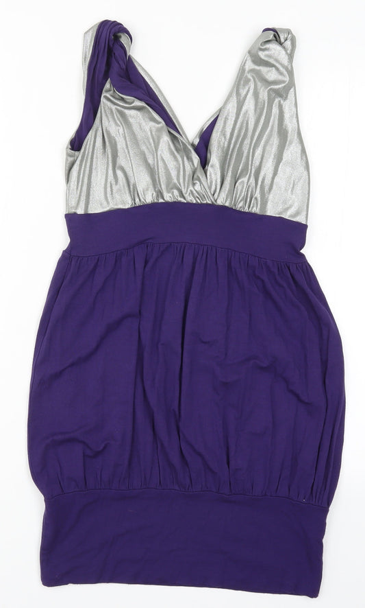 Rare Womens Purple Mini Size 12 - Silver