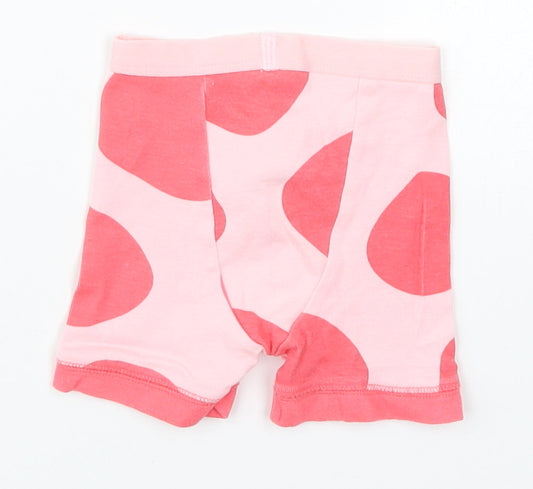 Mothercare Girls Pink Polka Dot Cropped Leggings Size 3-6 Months