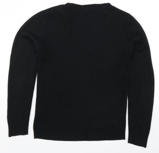 Primark Womens Black Knit Pullover Jumper Size 4