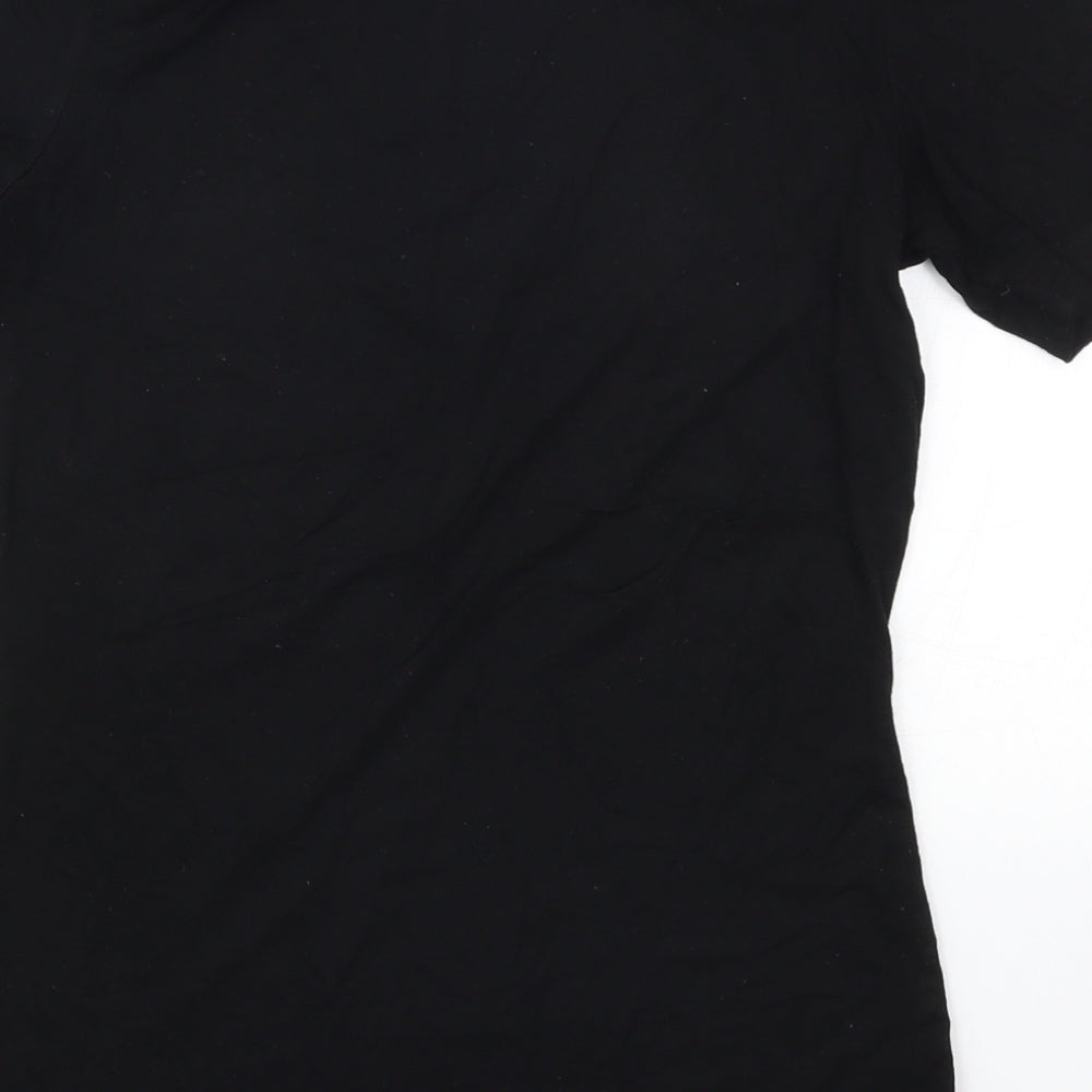 Womens UK Size S Oasis Black Basic T-Shirt