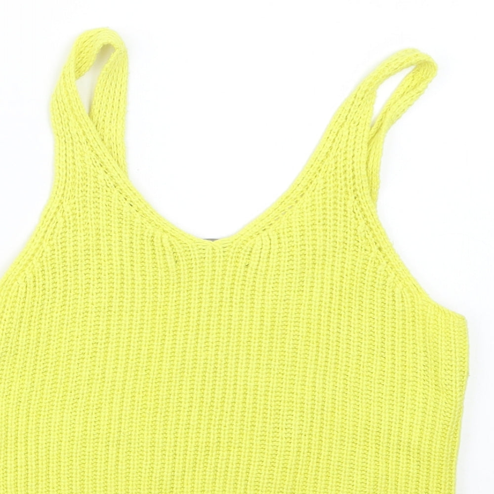 Atmosphere Womens Yellow Knit Pullover Jumper Size 10 - cr