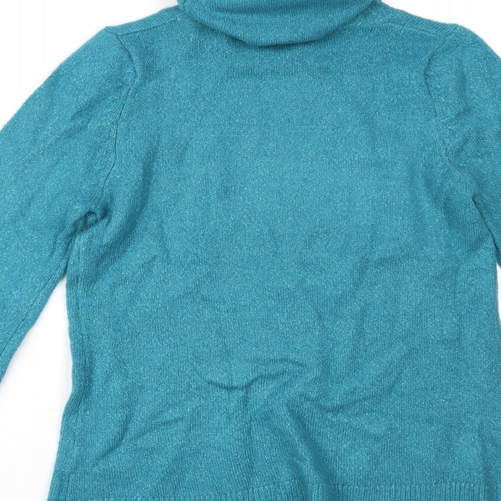 Womens UK Size 12 M&Co Blue Pullover Jumper