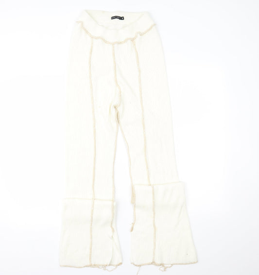 Womens UK Size M I SAW IT FIRST Regular Fit Ivory Trousers
