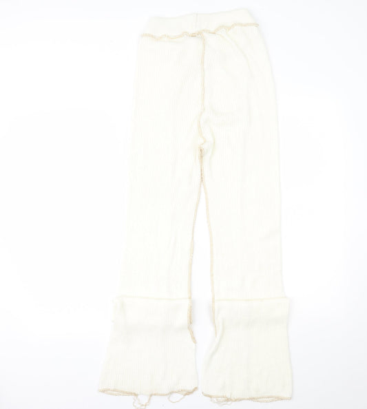 I SAW IT FIRST Womens Ivory Trousers Size M L31 in