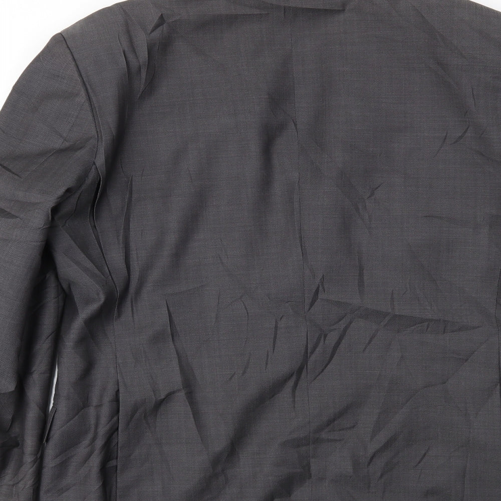 Brand and care label for Autograph men’s grey jacket blazer, size 38